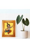 Lord Vishnu Golden Designer Photo Frame | 10x14 Inch Religious Wall Hanging Frame For Home, Office Decoration and Spiritual Gift Item (M6)