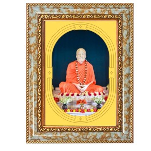 Sri Ramkrishna Spiritual Guru Digital Photo In Designer Frame, Size 8x12 Inch | Hindu Religious Picture For Home Temple, Office & Gift | Wall Art & Pooja Decor (F10416)