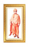 Swami Vivekananda Digital Golden Color Photo Frame | Hindu Religious Wall Decor | 10x17 Inches - Inspirational Wall Art For Office, Home Decor - Ideal Spiritual Gift (F10192)