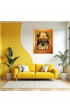 Lord Ujjain Madhya Golden Designer Photo Frame | 10x14 Inch Religious Wall Hanging Frame For Home & Office Decoration | Hindu Deity Lord Ujjain Madhya Spiritual Gift Item