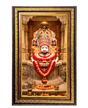 KhatuShyam Digital Golden Balck Color Photo Frame | Hindu Religious Wall Decor | 10x16 Inches - Inspirational Wall Art For Office, Home Decor - Ideal Spiritual Gift (F16684)