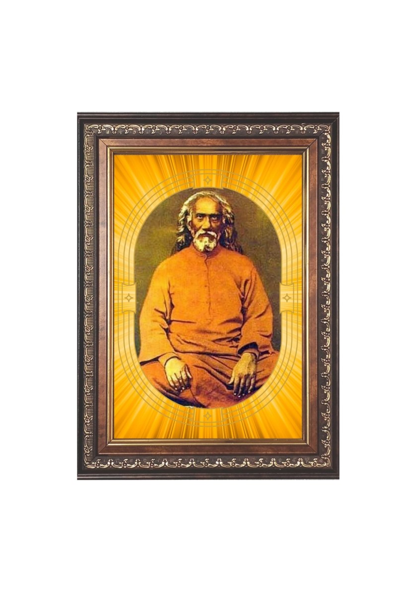 Swami Sri Yukteswar Giri Spiritual Guru Digital Photo In Designer Frame, Size 12x18 Inch | Hindu Religious Picture For Home Temple, Office & Gift | Wall Art & Pooja Decor (F10474)