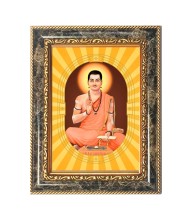 Basavanna Spiritual Guru Digital Photo In Designer Frame, Size 10x16 Inch | Hindu Religious Picture For Home Temple, Office & Gift | Wall Art & Pooja Decor (F10438)