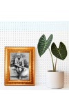 Shirdi Sai Baba Golden Designer Photo Frame | 10x14 Inch Religious Wall Hanging Frame For Home & Office Decoration | Hindu Deity Shirdi Sai Baba Spiritual Gift Item