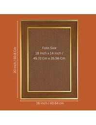 Bal Gopal Photo Frame 16x20 Inches-Brown Wooden Frame For Home, Office & Temple Decoration And Gifting (F6384)