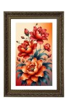 Floral Painting Print Big Photo Frame - 20x28 Inches For Home,Temple & Office Decoration (F10999)