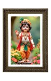 Little Krishna Big Photo Frame - 20x28 Inches For Home,Temple & Office Decoration (F10669)