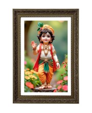 Little Krishna Big Photo Frame - 20x28 Inches For Home,Temple & Office Decoration (F10669)
