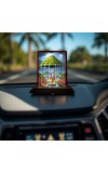 Car Desk/Table Top Lord Krishna Wooden Photo Stand 3x4 Inches, Compact & Stylish Spiritual Display For Car, Home & Office (Pack Of 1) (F14401)