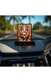 Car Desk/Table Top Lord Ganesha Wooden Photo Stand â€“ 3x4 Inches, Compact & Stylish Spiritual Display For Car, Home & Office (Pack Of 1) (F15078)