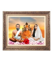 Sri Ramakrishna,Sarada Devi,Swami Vivekananda Big Photo Frame - 18x22 Inches for Home,Temple & Office Decoration