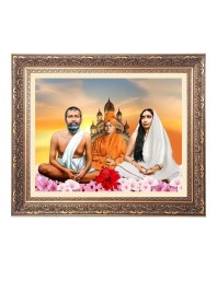 Sri Ramakrishna,Sarada Devi,Swami Vivekananda Big Photo Frame - 18x22 Inches for Home,Temple & Office Decoration