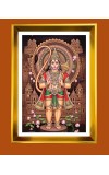 Lord Hanuman Golden Photo Frame - 10x14 Inches | Elegant Wooden Frame For Home, Office & Temple Decoration | Spiritual Wall & Table Decor And Gift Item (F9827)