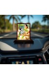 Car Desk/Table Top Yashodha Krishna Wooden Photo Stand 3x4 Inches, Compact & Stylish Spiritual Display For Car, Home & Office (Pack Of 1) (F14590)