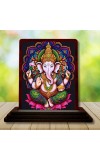 Car Desk/Table Top Lord Ganesha Wooden Photo Stand 3x4 Inches, Compact & Stylish Spiritual Display For Car, Home & Office (Pack Of 1) (F14155)