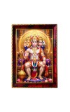 Lord Hanuman Photo Frame For Wall & Table | 7x9 Inch Golden Cherry Finish | Decorative Lord Hanuman Photo Frame For Home, Office & Pooja Room (F11651)
