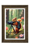 Cute Squirrel Art Picture Big Photo Frame - 20x28 Inches For Home,Temple & Office Decoration (F11028)