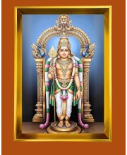 Golden Photo Frame - 10x14 Inches | Elegant Wooden Frame For Home, Office & Temple Decoration | Spiritual Wall & Table Decor and Gift Item