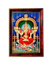 Kamakshi Maa Photo Frame For Wall & Table | 7x9 Inch Golden Cherry Finish | Decorative Kamakshi Maa Photo Frame For Home, Office & Pooja Room (F11826)
