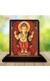 Car Desk/Table Top Lord Ganesha Wooden Photo Stand 3x4 Inches, Compact & Stylish Spiritual Display For Car, Home & Office (Pack Of 1) (F14266)