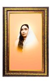Sarada Devi Digital Golden Balck Color Photo Frame | Hindu Religious Wall Decor | 10x16 Inches - Inspirational Wall Art For Office, Home Decor - Ideal Spiritual Gift (F16644)