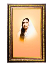 Sarada Devi Digital Golden Balck Color Photo Frame | Hindu Religious Wall Decor | 10x16 Inches - Inspirational Wall Art For Office, Home Decor - Ideal Spiritual Gift (F16644)