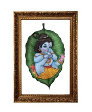 Little Bal Gopal Big Photo Frame - 20x28 Inches For Home,Temple & Office Decoration (F11267)