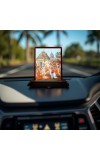 Car Desk/Table Top Lord Chaitanya Mahaprabhu Wooden Photo Stand 3x4 Inches, Compact & Stylish Spiritual Display For Car, Home & Office (Pack Of 1) (F14585)