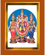 Golden Photo Frame - 10x14 Inches | Elegant Wooden Frame For Home, Office & Temple Decoration | Spiritual Wall & Table Decor and Gift Item