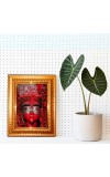 Maa Tara Golden Designer Photo Frame | 10x14 Inch Religious Wall Hanging Frame For Home & Office Decoration | Hindu Deity Maa Tara Spiritual Gift Item