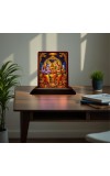 Car Desk/Table Top Lord Vishnu Laxmi Wooden Photo Stand â€“ 3x4 Inches, Compact & Stylish Spiritual Display For Car, Home & Office (Pack Of 1) (F15109)