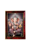 Lord Ganesha Photo Frame For Wall & Table | 7x9 Inch Golden Cherry Finish | Decorative Lord Ganesha Photo Frame For Home, Office & Pooja Room (F11917)