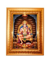 Maa Kaali Golden Designer Photo Frame | 18x22 Inch Religious Wall Hanging Frame For Home, Office Decoration and Spiritual Gift Item (M1)