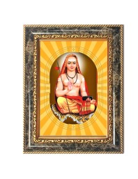 Adi Shankaracharya Spiritual Guru Digital Photo In Designer Frame, Size 14x18 Inch | Hindu Religious Picture For Home Temple, Office & Gift | Wall Art & Pooja Decor (F10429)