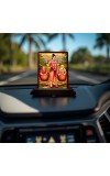 Car Desk/Table Top Shravana Kumara With His Parents Wooden Photo Stand 3x4 Inches, Compact & Stylish Spiritual Display For Car, Home & Office (Pack Of 1) (F14589)