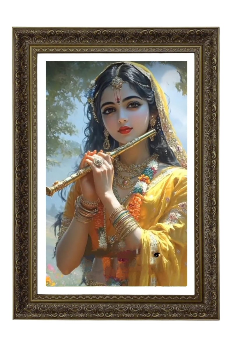 Radha Rani Big Photo Frame - 20x28 Inches For Home,Temple & Office Decoration (F11064)