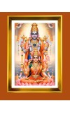 Lord Venkateswara Golden Photo Frame - 12x16 Inches | Elegant Wooden Frame For Home, Office & Temple Decoration | Spiritual Wall & Table Decor And Gift Item (F9695)