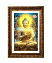 Lord Buddha Big Photo Frame - 20x28 Inches For Home,Temple & Office Decoration (F11259)