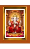 Golden Photo Frame - 10x14 Inches | Elegant Wooden Frame For Home, Office & Temple Decoration | Spiritual Wall & Table Decor and Gift Item