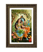 Radha Krishna Big Photo Frame - 20x28 Inches For Home,Temple & Office Decoration (F10755)