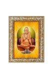 Shri Swami Samarth Spiritual Guru Digital Photo In Designer Frame, Size 8x12 Inch | Hindu Religious Picture For Home Temple, Office & Gift | Wall Art & Pooja Decor (F10493)