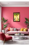 Lord Buddha Photo Frame For Wall & Table | 7x9 Inch Golden Cherry Finish | Decorative Lord Buddha Photo Frame For Home, Office & Pooja Room (F11434)