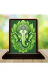 Lord Ganesha Wooden Photo Stand | Car Desk/Table Top 3x4 Inches | Compact & Stylish Spiritual Display For Car, Home & Office (Pack Of 1) (F14575)