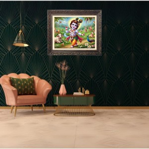 Little krishna Big Photo Frame - 24x28 Inches for Home,Temple & Office Decoration Little krishna Big Photo Frame - 24x28 Inches for Home,Temple & Office Decoration