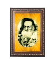 Brahmananda Saraswati Spiritual Guru Digital Photo In Designer Frame, Size 10x16 Inch | Hindu Religious Picture For Home Temple, Office & Gift | Wall Art & Pooja Decor (F10460)