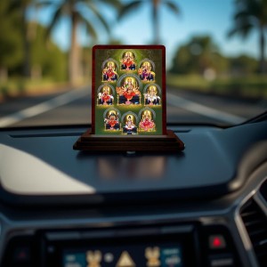 Car Desk/Table Top Ashta Lakshmi Wooden Photo Stand 3x4 Inches, Compact & Stylish Spiritual Display For Car, Home & Office (Pack Of 1) (F14153) Car Desk/Table Top Ashta Lakshmi Wooden Photo Stand 3x4 Inches, Compact & Stylish Spiritual Display For Car, Home & Office (Pack Of 1) (F14153)