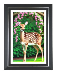 Deer Photo Wall & Table Frame | 18x22 Inch Black Designer | Perfect For Gifting & Home Decor (F9635)
