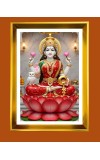Mata Laxmi Golden Photo Frame - 14x18 Inches | Elegant Wooden Frame For Home, Office & Temple Decoration | Spiritual Wall & Table Decor And Gift Item (F9806)