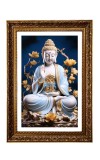 Lord Buddha Big Photo Frame - 20x28 Inches For Home,Temple & Office Decoration (F11249)