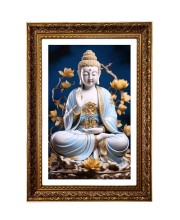 Lord Buddha Big Photo Frame - 20x28 Inches For Home,Temple & Office Decoration (F11249)